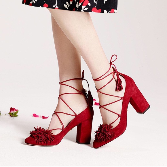 aquazzura wild thing red